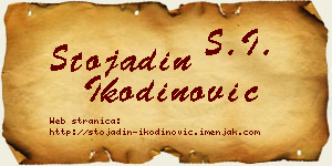 Stojadin Ikodinović vizit kartica